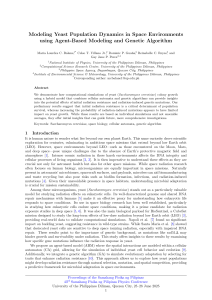 Modeling Yeast Population Dynamics in Space Using ABM and GA