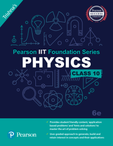 Pearson IIT Foundation Physics Class 10 Textbook