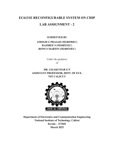 EC6131E Lab Assignment 2: Zynq Processing System & FFT