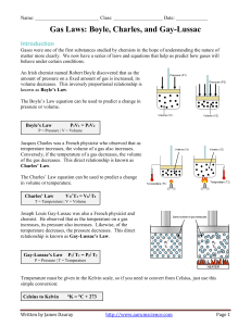 Gas Laws: Boyle, Charles, Gay-Lussac Practice Problems