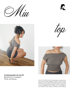 Miu Top Knitting Pattern by Una Gil