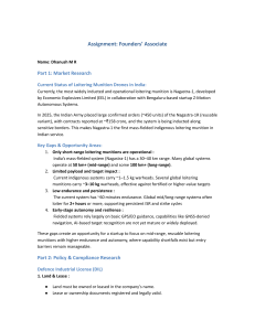 Founders' Associate Assignment: Loitering Munition Drones in India