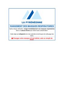 Rangement des masques respiratoires : instructions de s&eacute;curit&eacute;