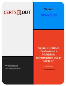 Nutanix NCP-MCI-7.5 Practice Exam Questions & Answers