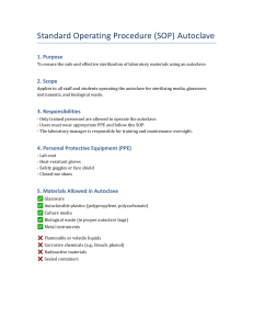 Autoclave SOP: Laboratory Sterilization Procedure