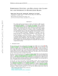Embedding Entities and Relations for Knowledge Base Learning and Inference