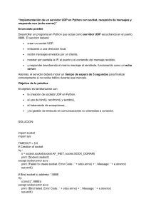 Implementaci&oacute;n de servidor UDP en Python: Gu&iacute;a pr&aacute;ctica con c&oacute;digo