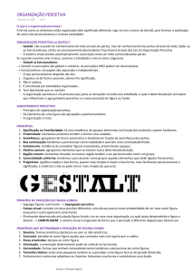 Organiza&ccedil;&atilde;o Percetiva: Princ&iacute;pios da Teoria da Gestalt