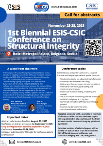 1st Biennial ESIS-CSIC Conference on Structural Integrity 2025