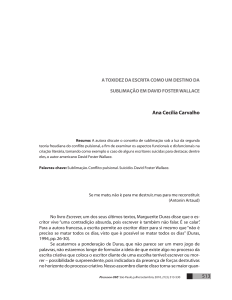 A toxidez da escrita como um destino da sublima&ccedil;&atilde;o Ana Cec&iacute;lia Carvalho