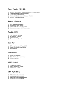 20th Century History Study Guide: WWI to Cold War