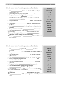 Phrasal Verbs Practice Worksheet