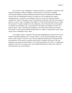 Analysis of Isaac Asimov's 'Intelligence' Essay