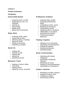 Lecture 4: Present Continuous Tense