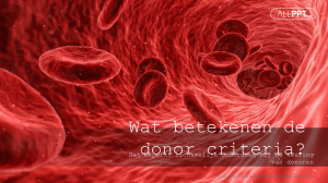 Donor Criteria: Beperkt Lichamelijk Onderzoek