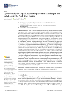 Cybersecurity in Digital Accounting: Challenges & Solutions in Arab Gulf