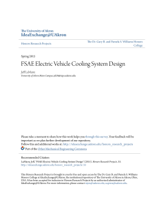 FSAE Electric Vehicle Cooling System Design Research