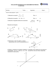 Evaluaci&oacute;n Diagn&oacute;stica de Conocimientos Previos a Est&aacute;tica
