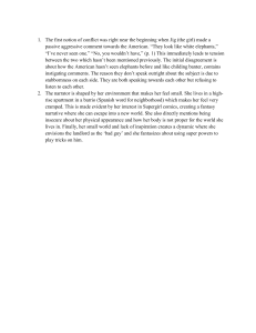 Literary Analysis: Conflict & Narrator Environment
