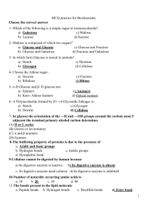 Biochemistry MCQ Practice Test