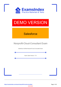 Salesforce Nonprofit Cloud Consultant Exam Demo