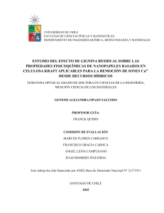Estudio de lignina residual en nanopapeles de celulosa kraft para remoci&oacute;n de Cu&sup2;⁺