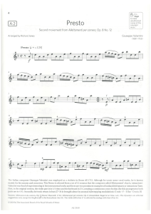 Presto from Allettamenti per camera, Op. 8 No. 12 - Sheet Music