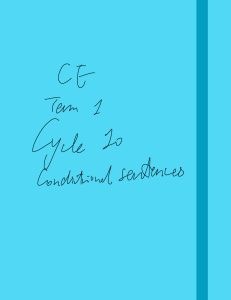Conditional Sentences: Grammar Study Guide