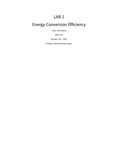 Lab 1: Energy Conversion Efficiency of Electric Kettle