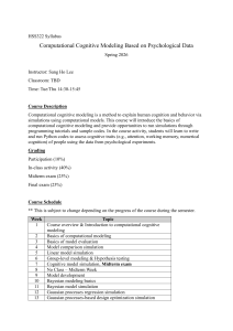 HSS322 Syllabus: Computational Cognitive Modeling Spring 2026