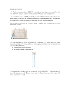 Problemas de Fuerzas y Aceleraciones - Mec&aacute;nica Vectorial