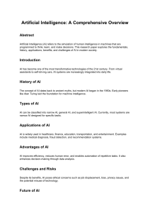 Artificial Intelligence: Comprehensive Overview