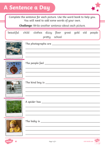A Sentence a Day Worksheet: English Practice