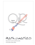 Quick Reference Mathematics Formulas Guide