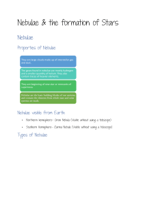 Nebulae and Star Formation: Types and Lifecycle