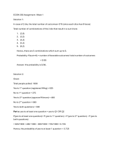 ECON 350 Week 1 Assignment Solutions