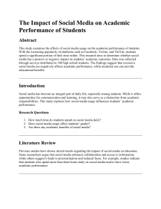 Social Media's Impact on Student Academic Performance