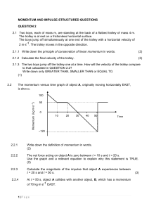 Momentum and Impulse Structured Questions