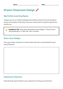 Dream Classroom Design Worksheet for Science & Weather