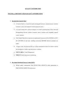 Walter Shewhart's Quality Contributions: Control Charts & SPC