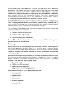 Audit Case Study: Grand Feast Catering Eco Banquet Range
