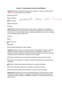 Quiz: Componentes Internos dos Motores a Diesel