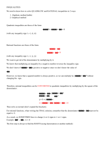 Solving Quadratic and Rational Inequalities