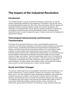 The Impact of the Industrial Revolution