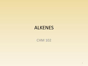 Alkenes CHM 102 Lecture Notes