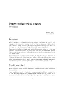 SAND2 Opgave: Genetisk Nedarvning Model