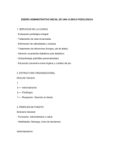Dise&ntilde;o Administrativo Inicial de Cl&iacute;nica Podol&oacute;gica