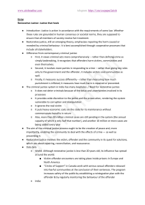 Restorative Justice Essay: Healing Through Justice