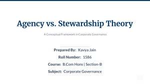 Agency vs Stewardship Theory in Corporate Governance