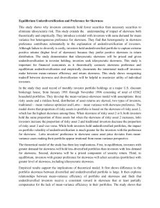 Equilibrium Underdiversification and Skewness Preference in Investing